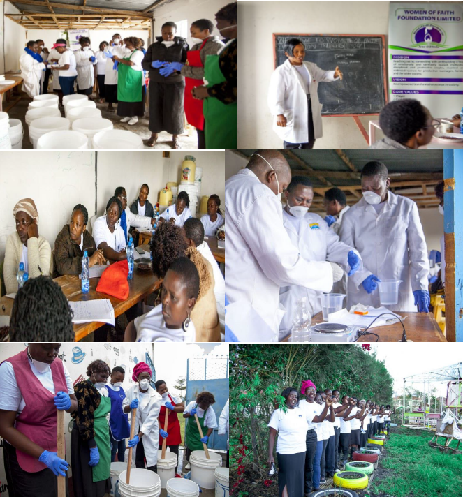 Women Home Detergents and Laundry Training held at WOFF Training Center on 26th October 2019 by Sister Florence. Over 25 women were trained